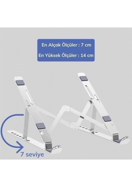 Ayarlanabilir Dizüstü Destek Tabanı Tamamen Katlanabilir Taşınabilir Laptop Yükseltici modelleri