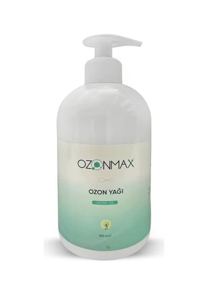 Ozonmax Ozon Yağı 500 ml (Ozonlanmış Saf Zeytinyağı) ile Güçlü ve Doğal Bakım Cildinizi Nemlendirir, Cildin Oksijen Seviyesini Artırır Dengeler ve Korur Cilt Bakımlarında Kullanıma Uygundur.