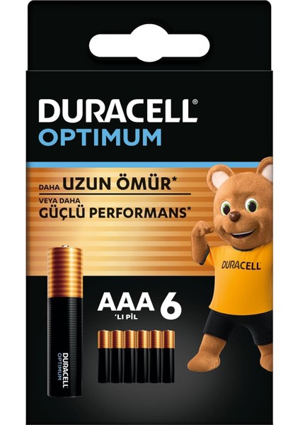 Optimum Aaa Pil (6’lı Paket) - Alkalin Pil 1,5V - Pil Saklama Paketi - LR03 MX2400