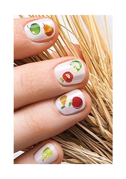 Artikel Elmalar Tırnak Dövmesi, Tırnak Tattoo, Nail Art, Tırnak Sticker modelleri