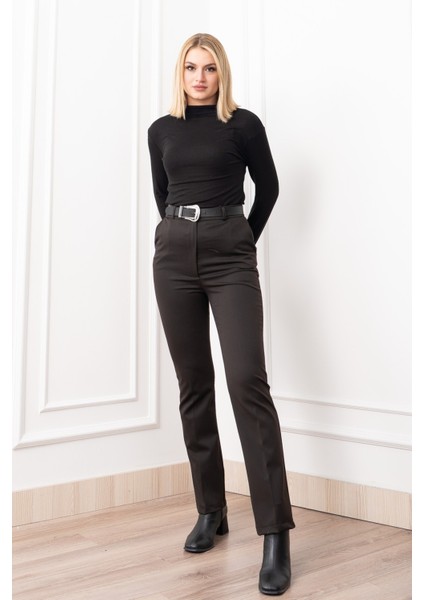 Boru Paça Kemerli Smart Pantolon 3989