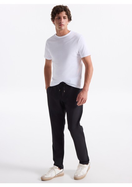 Gmg Fırenze Normal Bel Normal Paça Jogger Siyah Erkek Pantolon GU25MFW01011