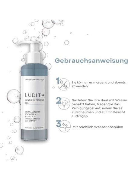 Ludita Hassas Ciltler Için Arındırıcı Yüz Yıkama Jeli