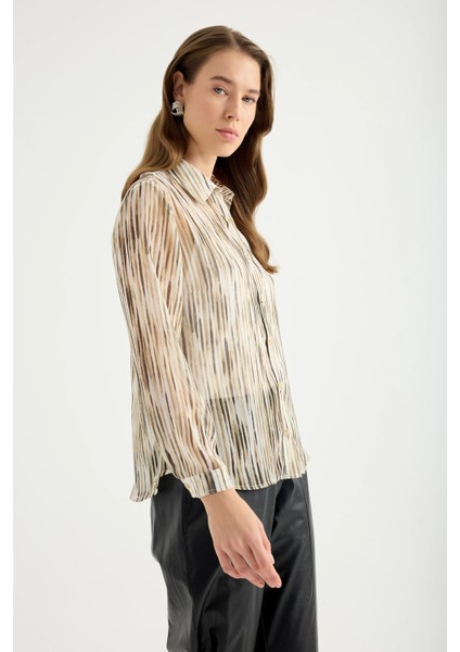 Desenli Şifon Gömlek fiyatları