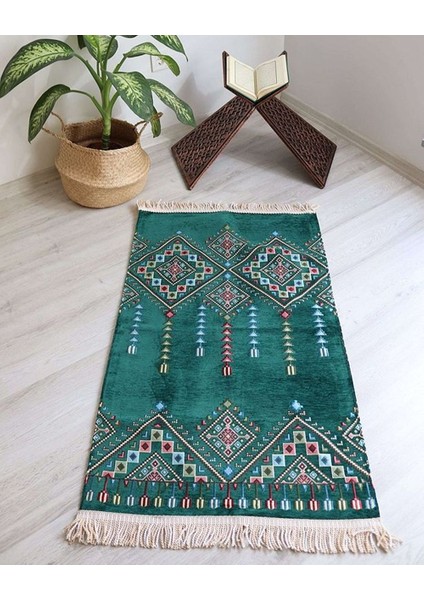 Çeyizlik Hediyelik Seccade Eşarp Tesbih Set – Kilim Desenli Kadife Astarlı Seccade, Eşarp, Kristal Tesbih Özel Kutulu Lüks Hediye Seti fırsatları