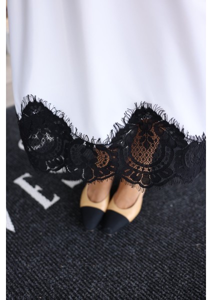 Etek Ucu Dantelli Saten Etek fırsatları