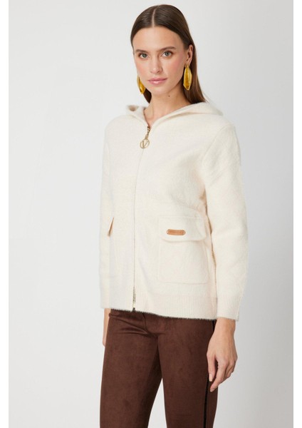 60936 Onteks Hırka Fermuarlı Kapşonlu