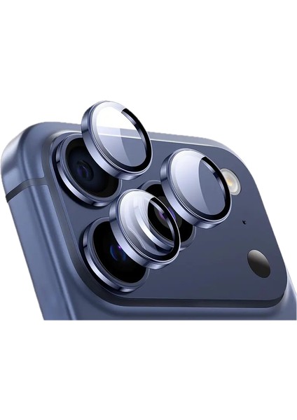 Iphone 17 Pro Max Abis Lacivert Safir Kamera Koruyucu Lens Antisitatik Tam Koruma Darbelere Karsı Koruma