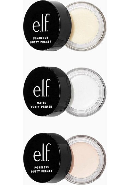 Putty Primer Trio Gözeneksiz, Mat ve Parlak Makyaj Bazı Seti, Seyahat Boy modelleri