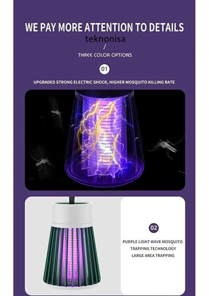 Sivri Sinek Uçan Haşere Yakalama Cihazı Kamp Bahçe 5WATT Uv Tutucu Yokedici Cızz Şarjlı Elektrikli fırsatları