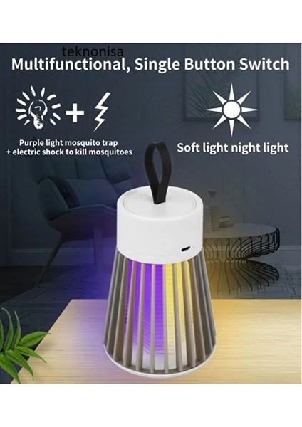 Sivri Sinek Uçan Haşere Yakalama Cihazı Kamp Bahçe 5WATT Uv Tutucu Yokedici Cızz Şarjlı Elektrikli indirimleri