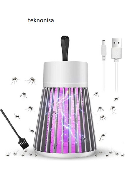 Sivri Sinek Uçan Haşere Yakalama Cihazı Kamp Bahçe 5WATT Uv Tutucu Yokedici Cızz Şarjlı Elektrikli