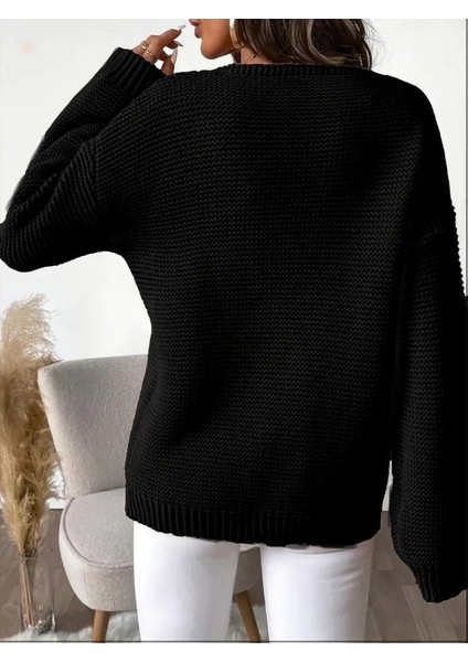 Kadın Uzun Kollu V Yakalı Düğmeli Triko Bluz fiyatları