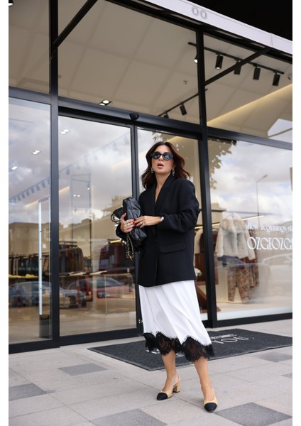 Etek Ucu Dantelli Saten Etek indirimleri