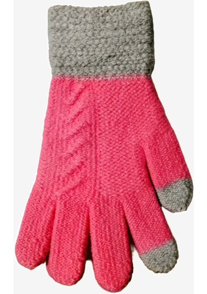 Kız Çocuk Örme Eldiven 6-12 Yaş