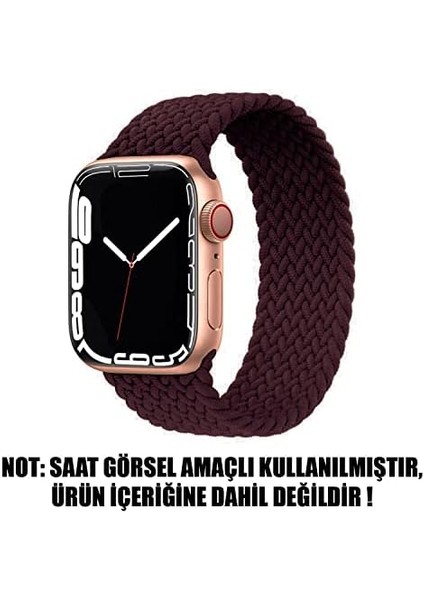 Series 5 44MM Için Kordon, (Medium Size, 147MM) Braided Tek Ilmik Kayış Koyu Bordo [ Series 5 44MM ile Uyumlu Kordon - Kayış - Koyu Bordo] fiyatları