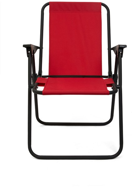 Litea 4 Adet Kamp Sandalyesi Katlanır Piknik Sandalye ve Bardaklık Kırmızı indirimleri