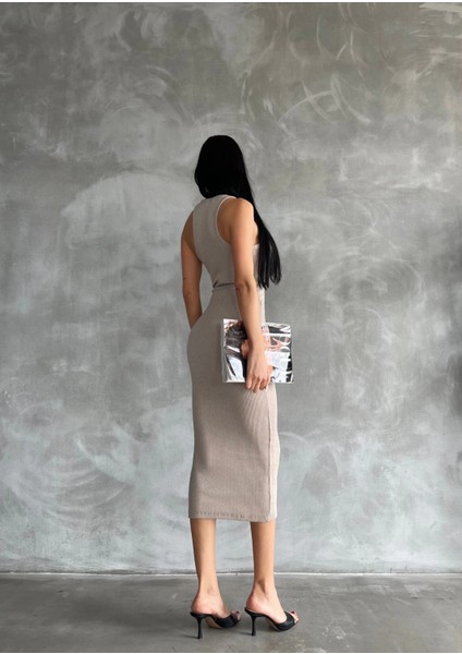 Mtxdpn Halter Elbise Bej (Beden: Standart) fiyatları