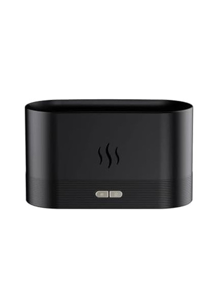 Renkli Şömine Tasarımı Hava Nemlendirici, Aromaterapi Özellikli Oda Kokusu, LED Işıklı Alev Efektli Buhar Makinesi (Siyah) fiyatları