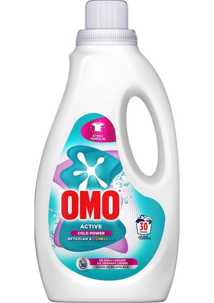 Omo Active Cold Power Beyazlar ve Renkliler Için Sıvı Deterjan 1500 ml modelleri