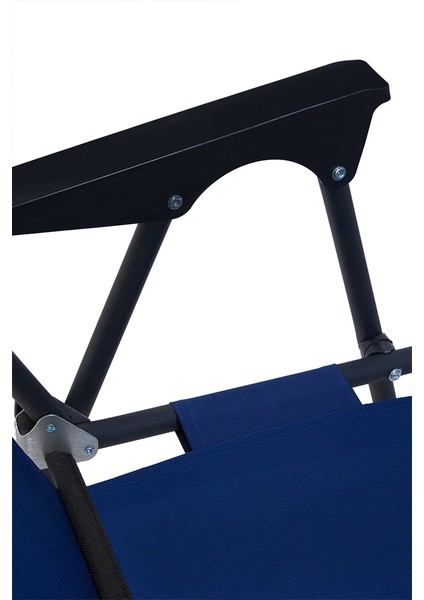 Litea 2 Adet Kamp Sandalyesi Katlanır Piknik Sandalye ve Bardaklık Lacivert