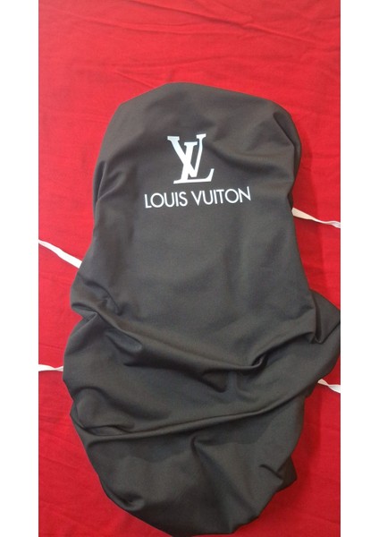 Louıs Vuıton Baskılı Siyah Motosiklet Koltuk Kılıfı Likralı Içi Polarlı Kumaş