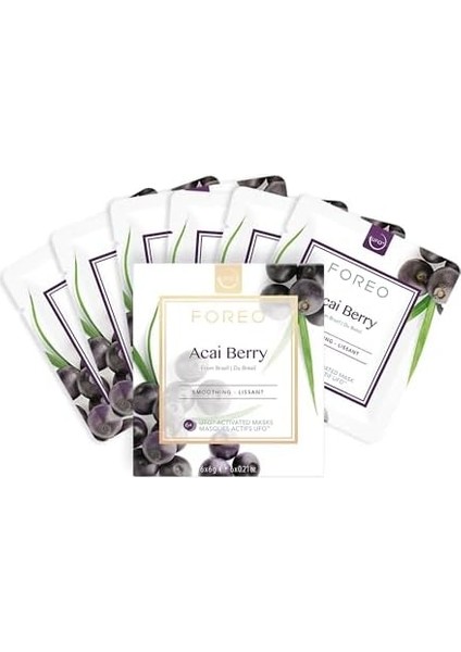 Foreo Ufo™ Mask Acai Berry Pürüzsüzleştirici (6&apos;lı) Aktif Maske (1 x 6 Adet) fiyatları