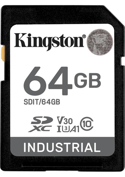 Endüstriyel Sd Kart, 100MB/S&APOS;YE Kadar, Yüksek Dayanıklılık, Uhs-I U3 V30 A1, (SDIT/64GB)