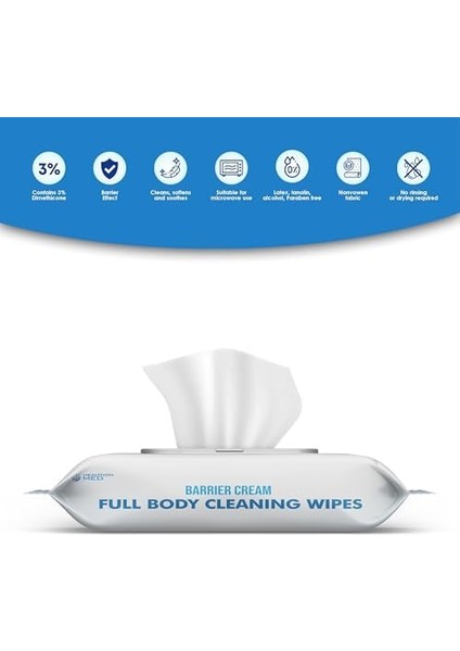 Healthon Med Koruyucu Krem Içerikli Islak Vücut Temizleme Mendili (50 x 2&apos;li Set, Büyük) fiyatları