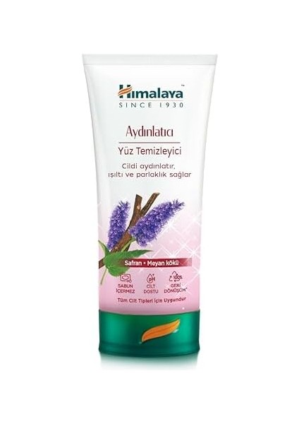 Himalaya Aydınlatıcı Yüz Temizleyici 150 ml | Meyan Kökü, Safran, Salatalık, Nar | Parabensiz, Sabun Içermez | Tüm Ciltler