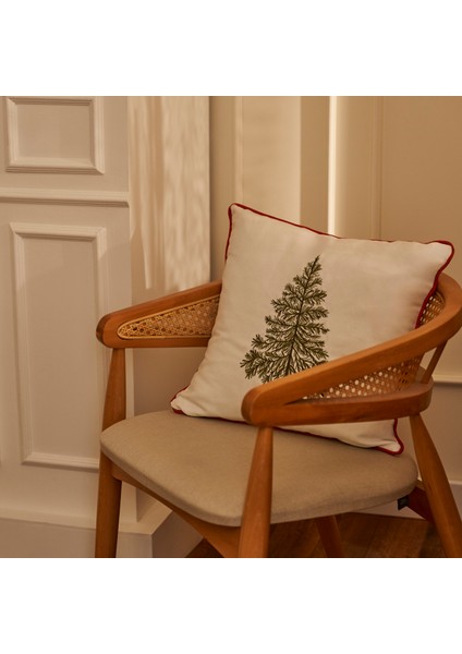 New Year Yılbaşı Nakışlı Kırlent Kılıfı Beyaz (43x43 cm) fiyatları