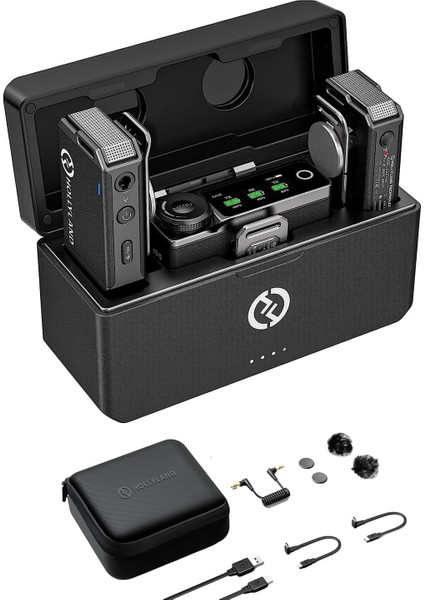 Lark Max Kablosuz Lavalier Mikrofon Sistemi, 2 Verici Alıcı Seti, Siyah, 2.4g Afh, 250 M (820 Ft), Taşınabilir Mini Takmalı Mikrofon, Kamera/mobil Cihaz/bilgisayar Için.