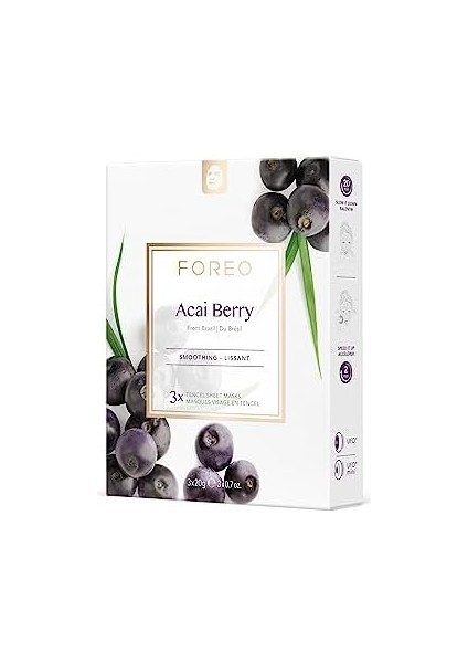 Foreo Acai Berry Pürüzsüzleştirici 3&apos;lü Kağıt Maske fiyatları