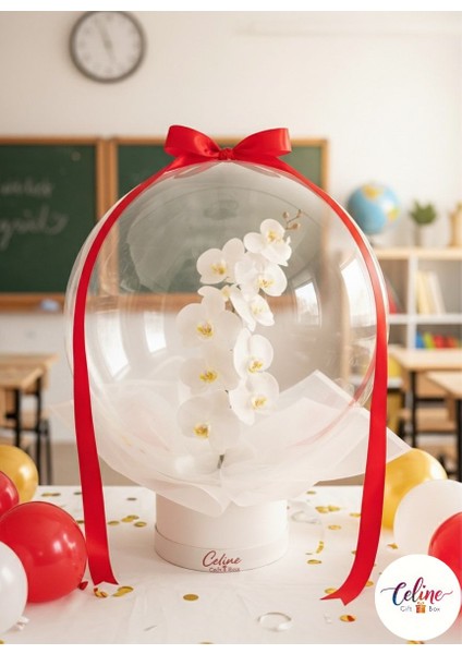 Kişiye Özel Mesajlı Beyaz Orkide Hediye Kutusu Öğretmenler Günü Sevgililer Günü Doğum Günü Hediyesi fiyatları