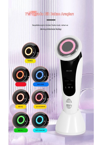 7 Program Boyun ve Yüz Germe Sarkma Kırışıklık Ems Güzellik ve Yüz Germe Masaj Cihazı