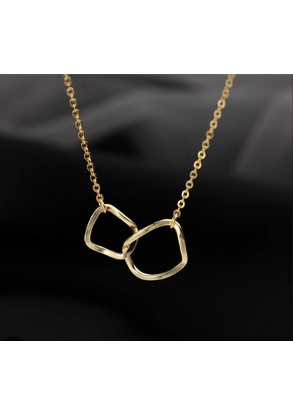 Kilitli Kolye Düzensiz Daire Gold Paslanmaz Çelik fırsatları