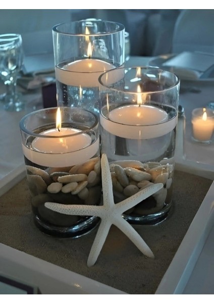 3'lü Beyaz- Eko Yüzen Mum fiyatları