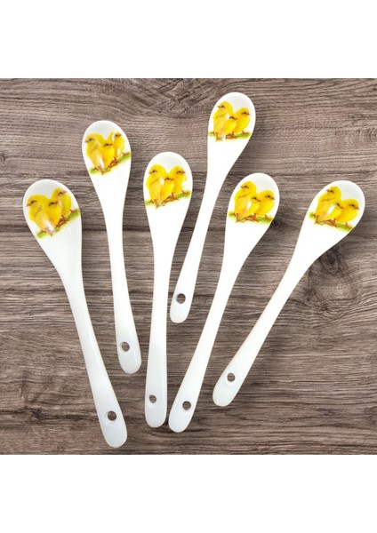 Civciv Desenli Porselen Mini Kaşık 6'lı fiyatları