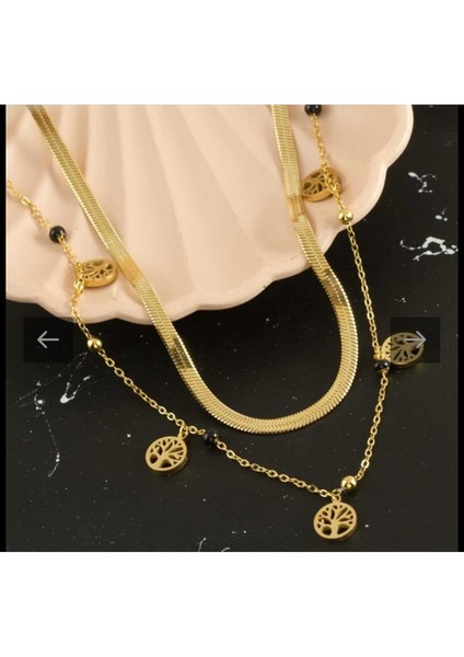 Gold Yaşam Agacı Kolye modelleri