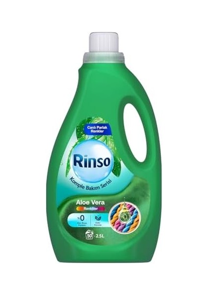 Rinso Sıvı Çamaşır Deterjanı Komple Bakım Serisi Aloe Vera Renkliler Için 2.5 L modelleri
