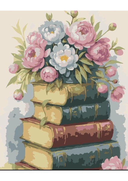 Sayılarla Boyama Seti 40X50 cm (Çıtalı) Fırça Boya Dahil Numaralı Tuval Kitaplar fırsatları