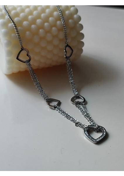 Kalpli Kolye Gümüş Renk Paslanmaz Çelik fırsatları