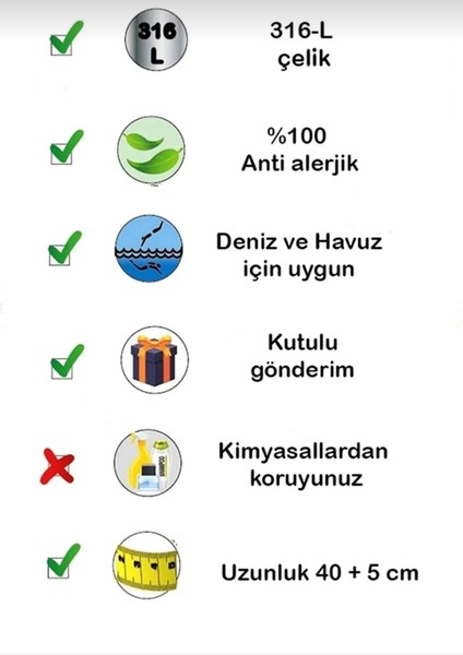 İnci Detaylı Yonca Gold Çelik Kolye