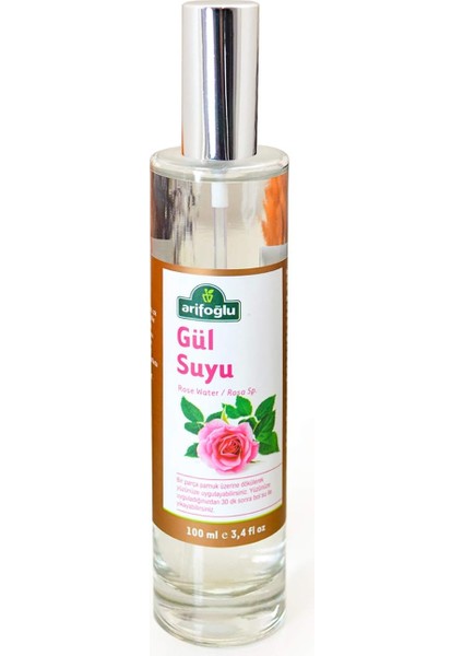 Arifoğlu Gül Suyu Cam Şişe Sprey (100 Ml)
