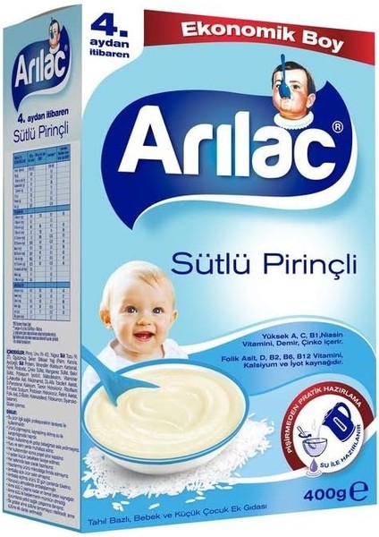 Arılac Instant Ek Gıda Sütlü Pirinçli 400 G