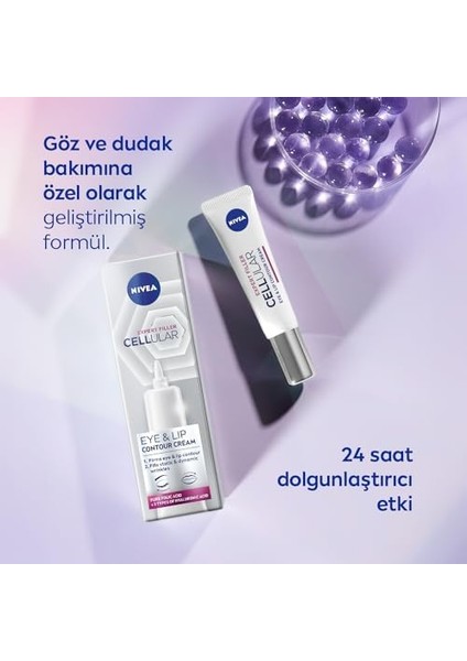 Nıvea Cellular Expert Filler Yaşlanma Karşıtı Göz & Dudak Kremi 15 Ml, Hyaluronik Asit, Folik Asit fiyatları