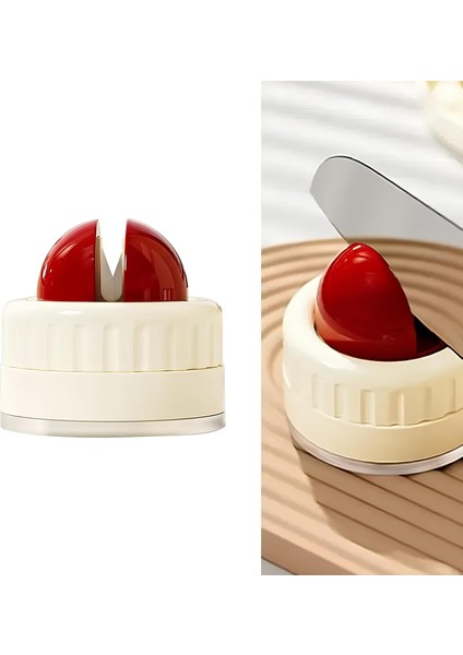 Bıçak Bileme Aparatı Kırmızı | Kaymaz Tabanlı Kompakt Bileyleyici | Mutfak. Şef ve Meyve Bıçakları Için Uygun