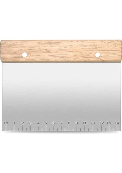 Metal Hamur Kazıyıcı, 14 cm Ölçekli, Ahşap Saplı