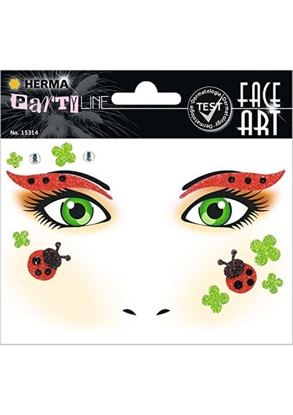 Herma Face Art Decor Yuz Susleme Etiket Ugurbocegi modelleri