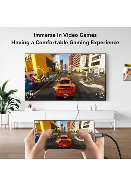 HDMI Çevirici Usb-C HDMI 4K 30Hz 200CM USB C H-Dmı Uyumlu Thunderbolt Type-C To 2 Metre Kablo Uzunluğu ZR853 fiyatları